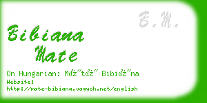 bibiana mate business card
